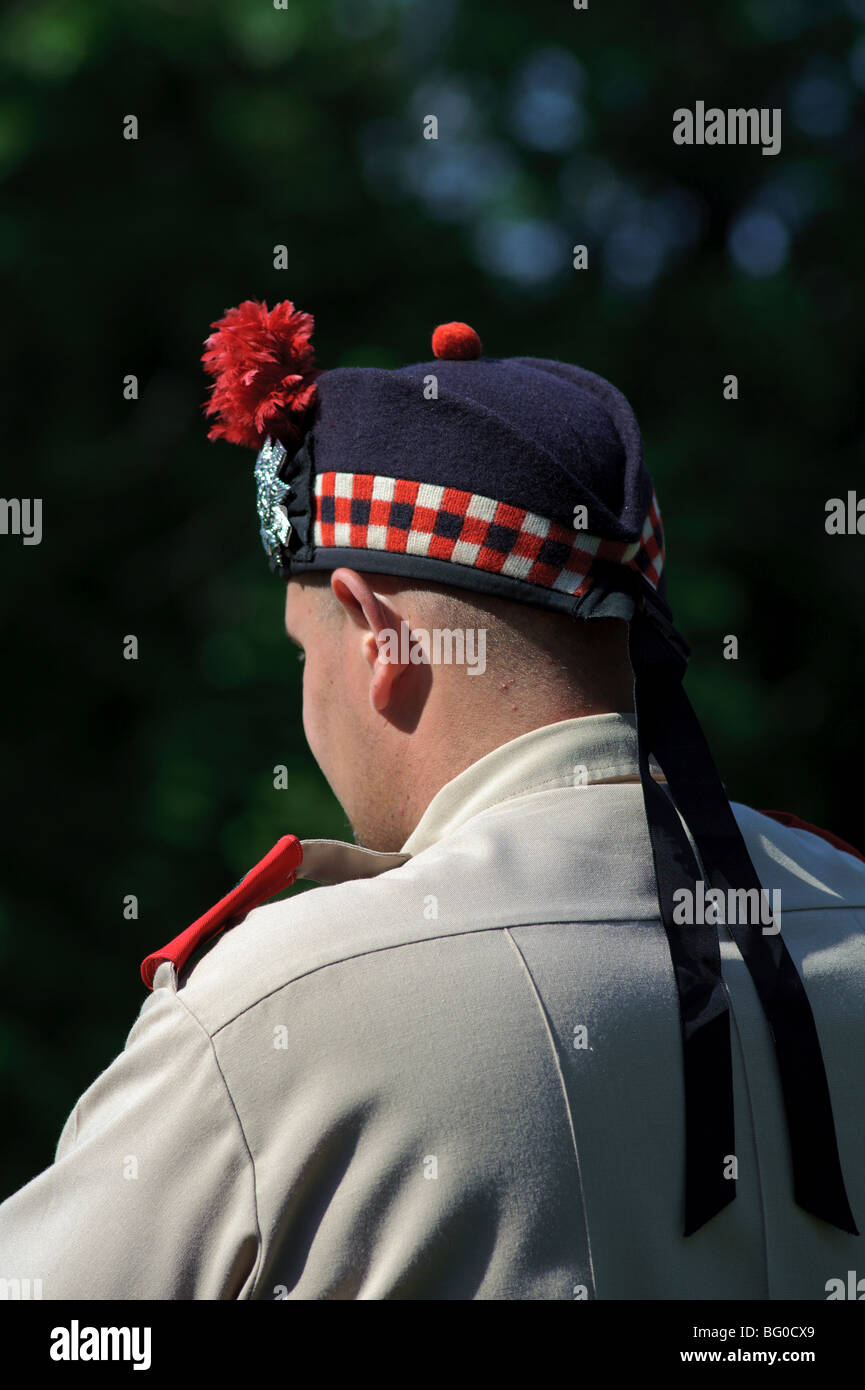 Scottish piper hat at Highland Games in Fredericton New Brunswick, Canadasp Stock Photo