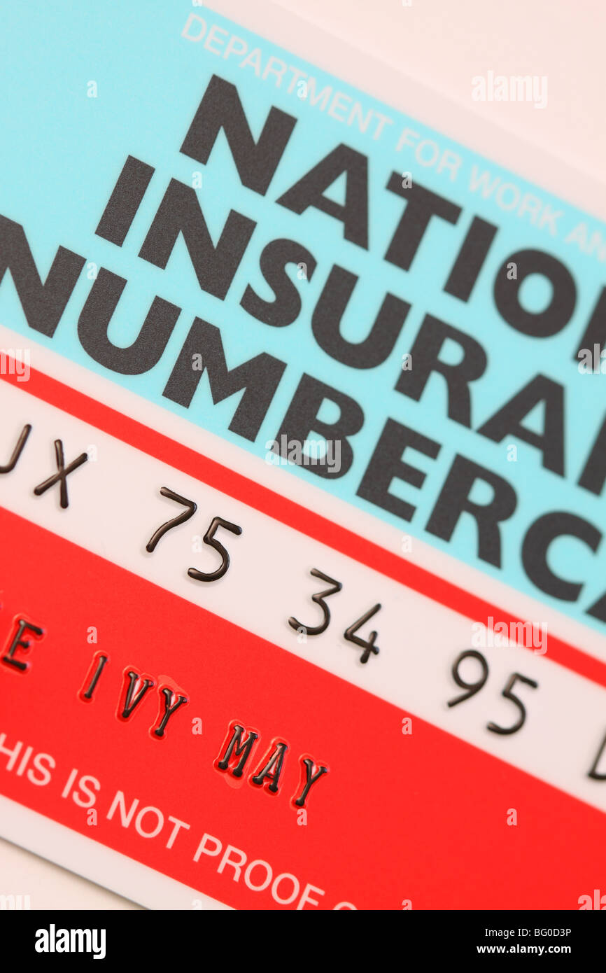 National insurance number hi-res stock photography and images - Alamy