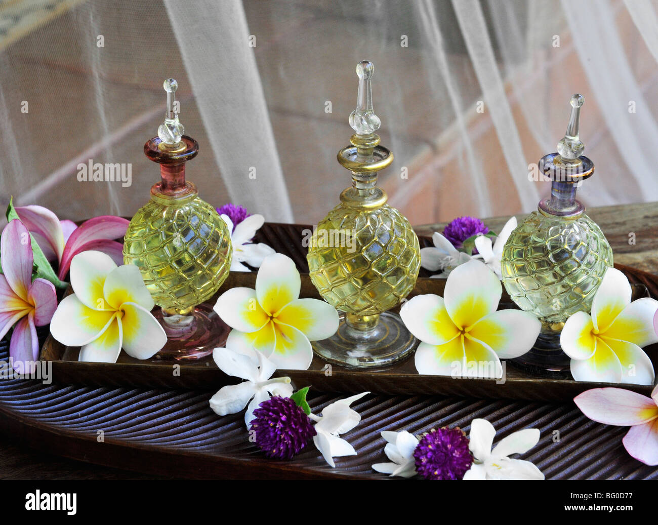 Massage oil bottles Stock Photo Alamy