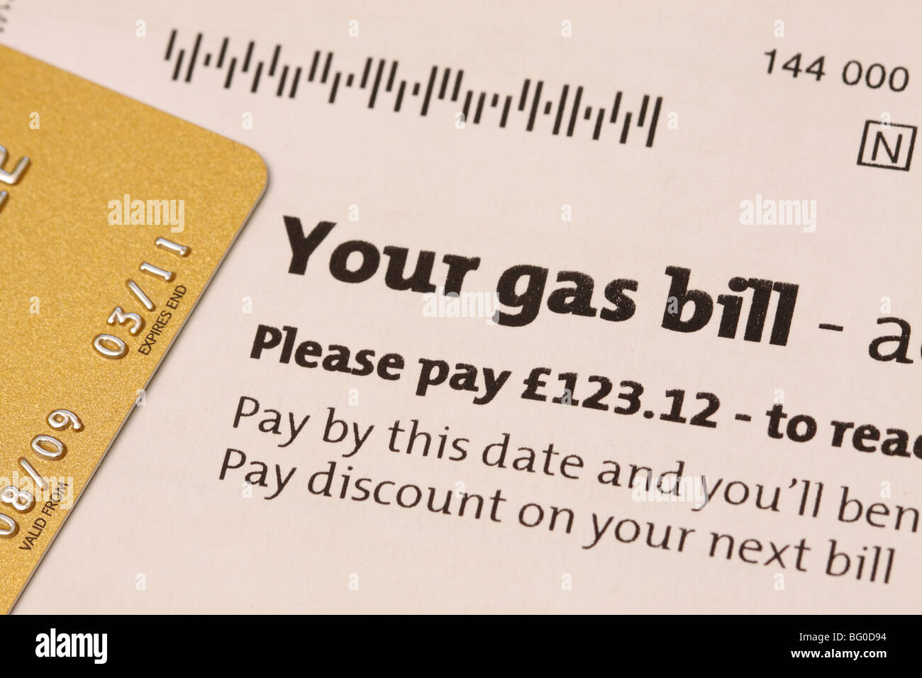 Gas Bill UK GB domestic gas fuel energy bill Stock Photo Alamy