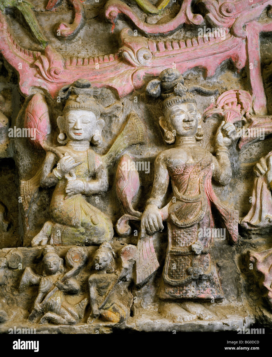 Ruins of Mrauk-U, Shitthaung Temple, Arakan, Burma (Myanmar), Asia Stock Photo