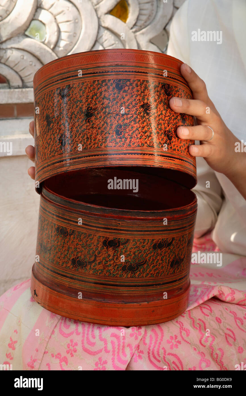 Burmese lacquerware, Dhara Dhevi Collection, Myanmar (Burma), Asia Stock Photo