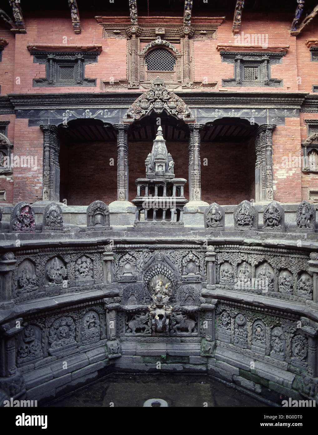 Tusa Hiti Fountain, Royal Palace, Patan, Nepal, Asia Stock Photo