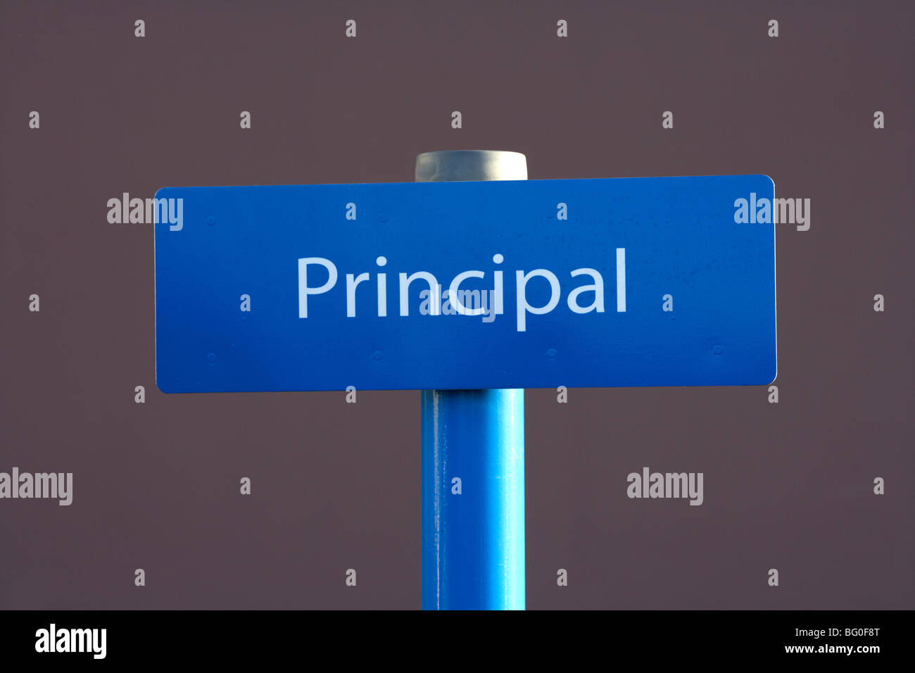 principal car parking space at a school in the uk ireland Stock Photo