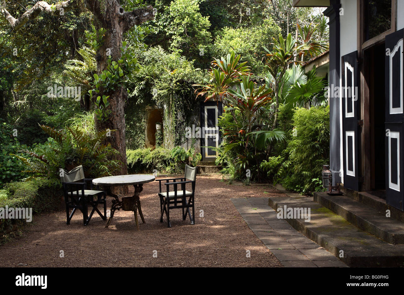 Lunuganga Garden, developed by famed architect Geoffrey Bawa who lived between 1919 and 2003, Bentota, Sri Lanka , Asia Stock Photo