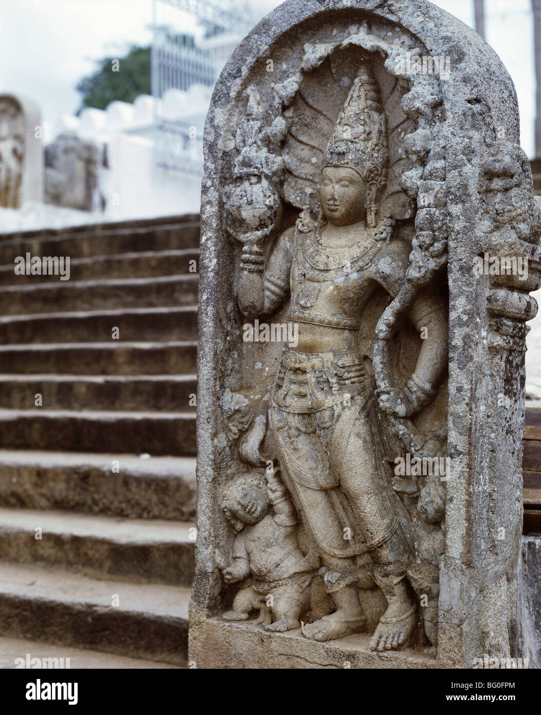 Stelae in Anuradhapura, UNESCO World Heritage Site, Sri Lanka, Asia Stock Photo