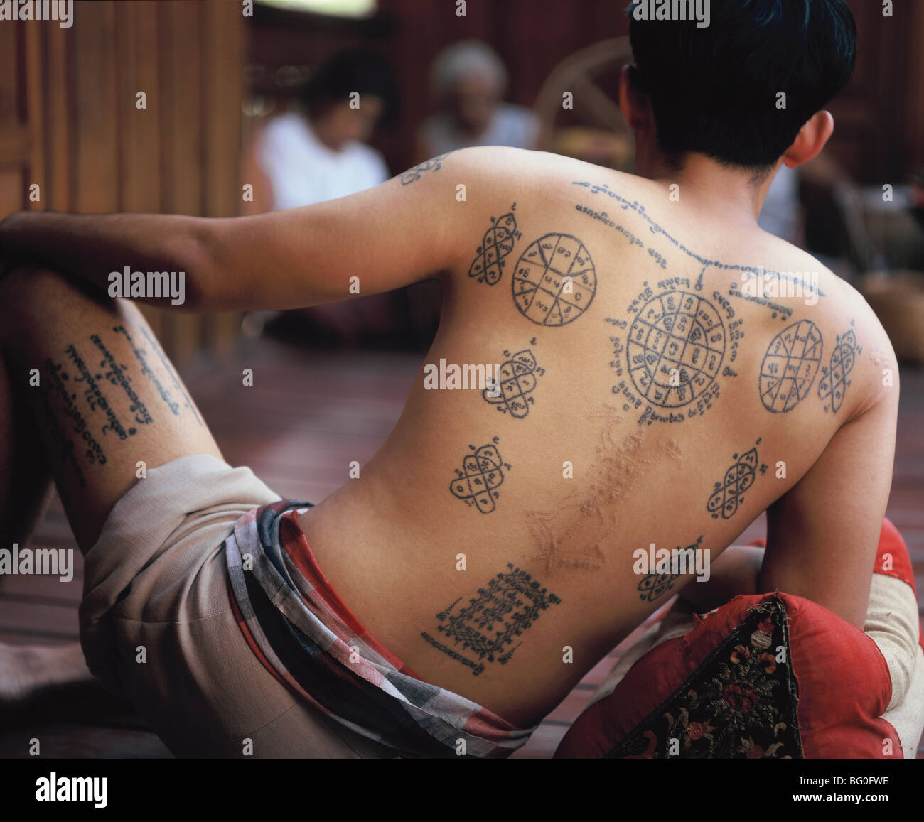 Tattoo, northern Thailand, Southeast Asia, Asia Stock Photo