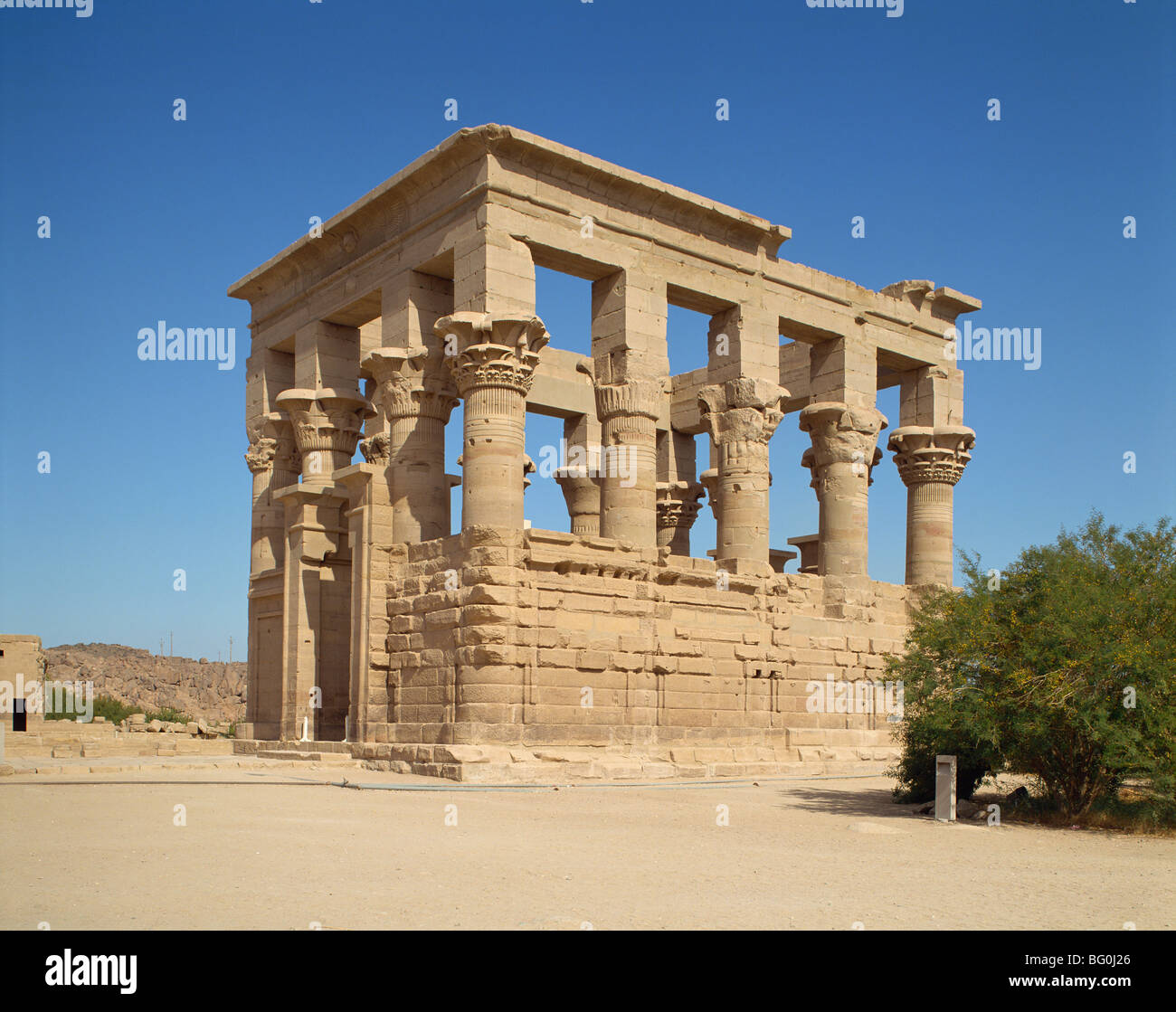 (Kiosk of Trajan), Agilkia island, Philae, UNESCO World Heritage Site, near Aswan, Nubia, Egypt, North Africa, Africa Stock Photo