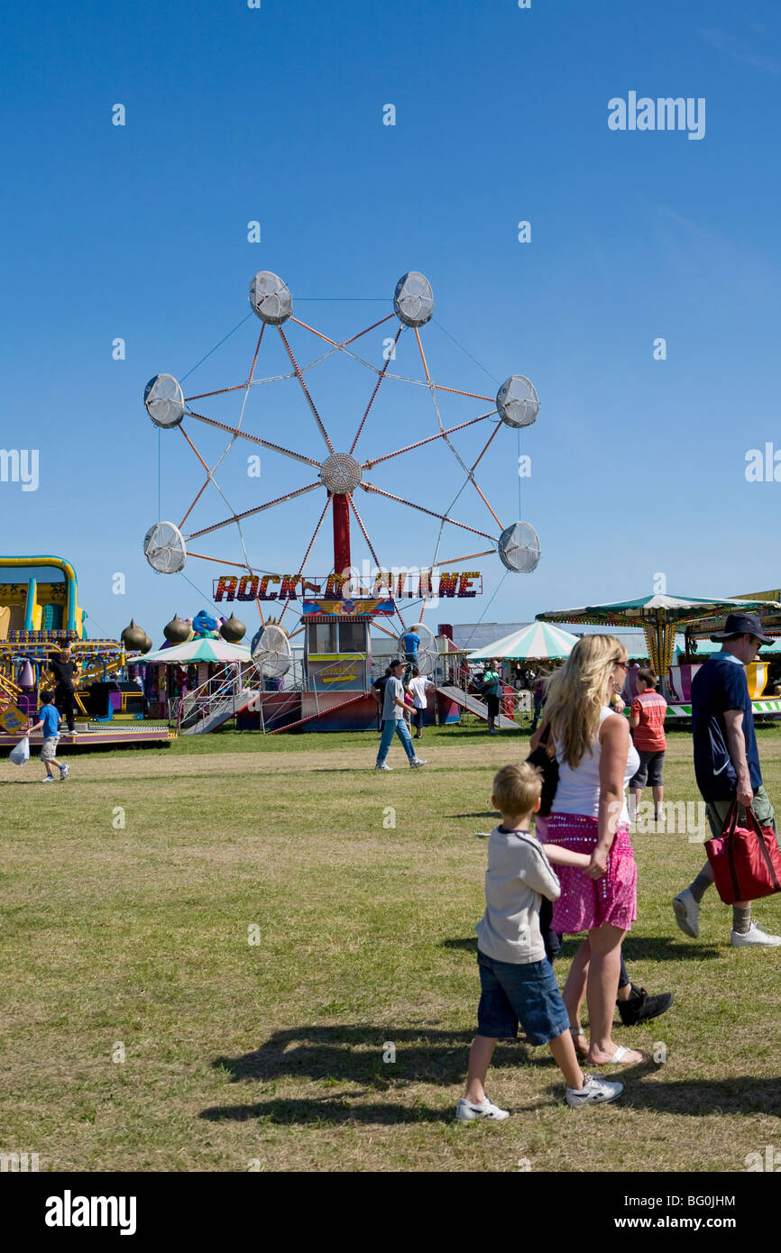 Rock-O-Plane, amusement park ride. Shoreham, Sussex Stock Photo