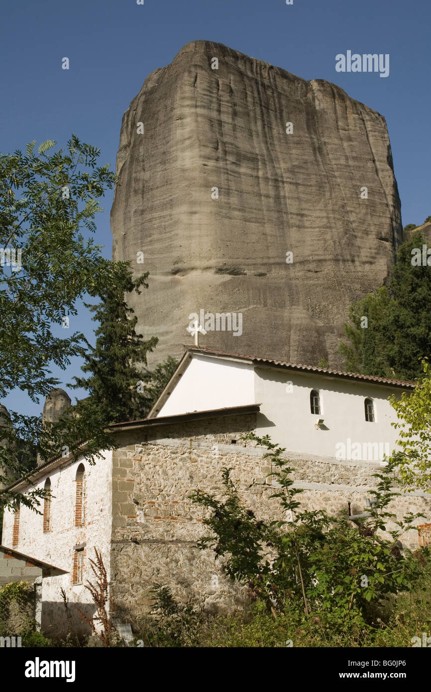 Church, Kastraki village, Meteora, Thessaly, Greece, Europe Stock Photo