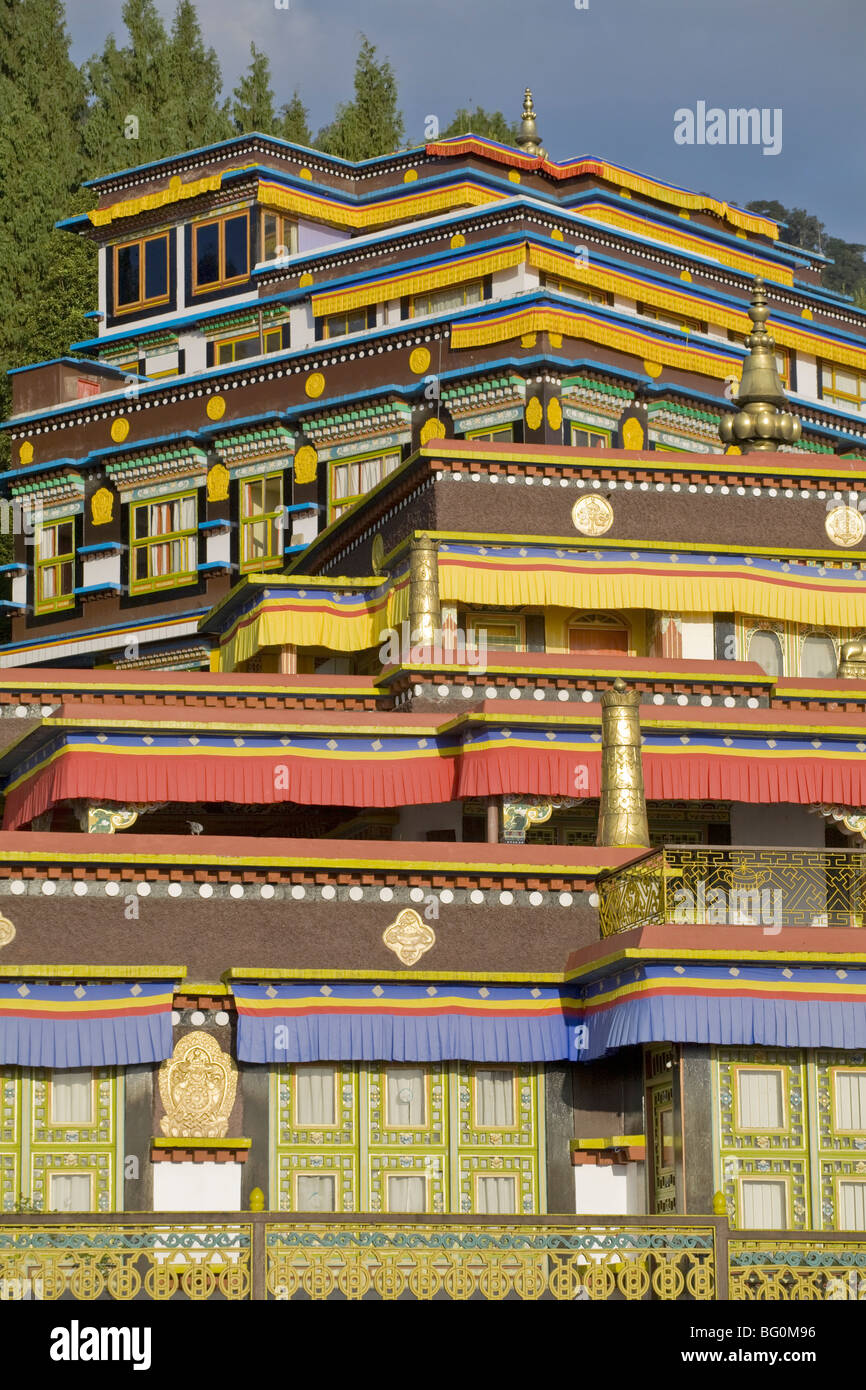 Main monastery building, Rumtek Gompa Complex, Gangtok, Sikkim, India, Asia Stock Photo