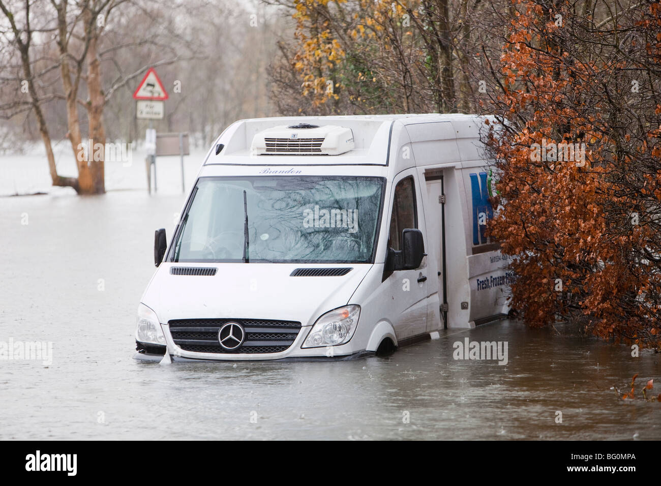 A road in Ambleside impassable during the devastating November 2009