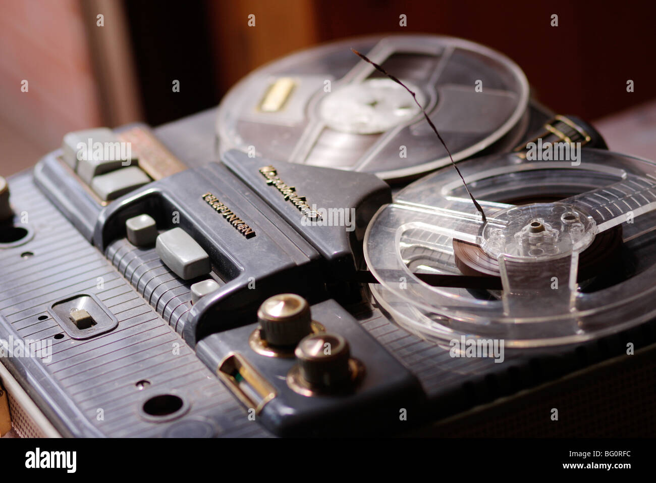Old 1960s Telefunken tape recorder Stock Photo