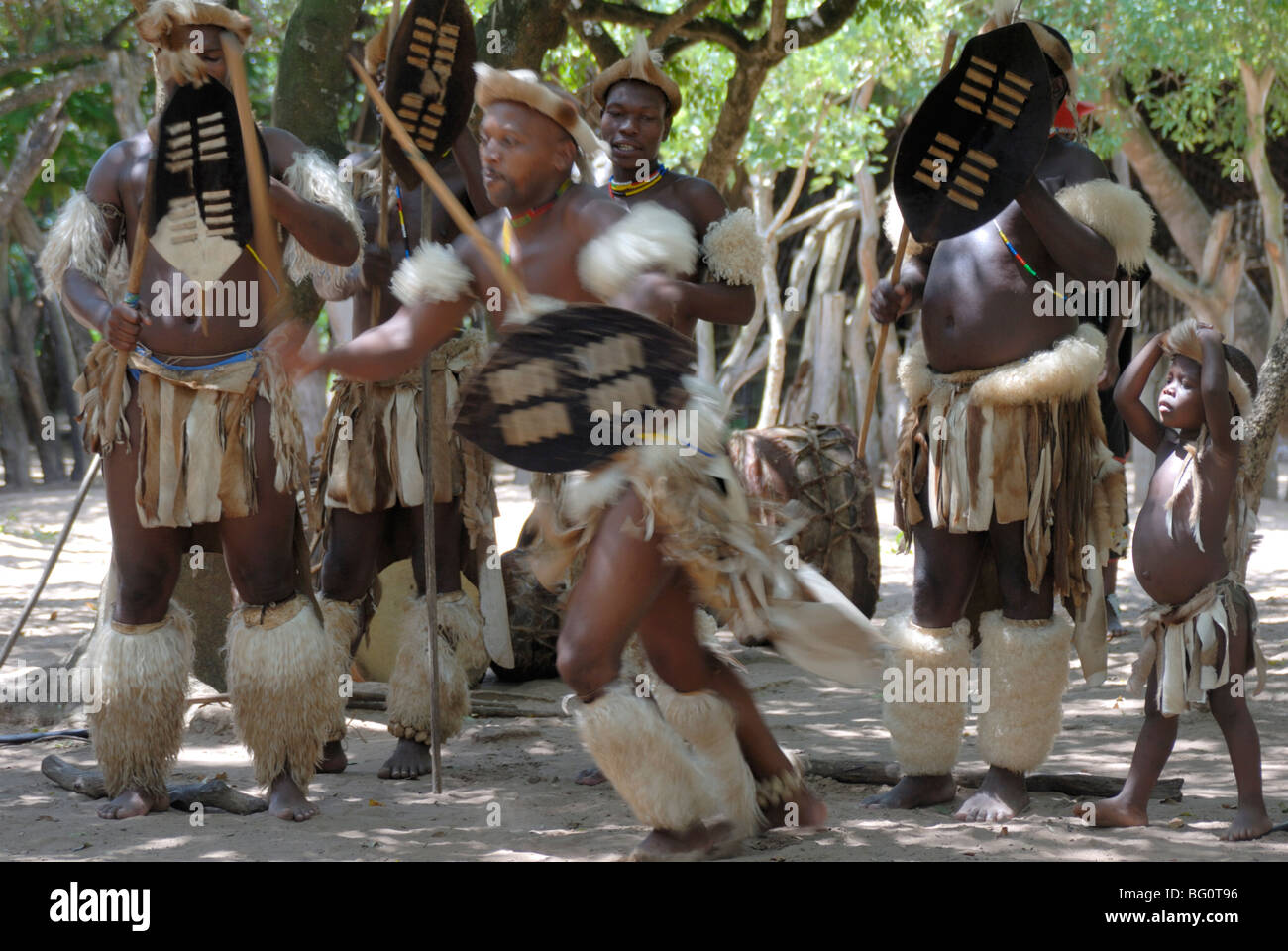 Zulu tribal dance group, Dumazula Cultural Village, South Africa
