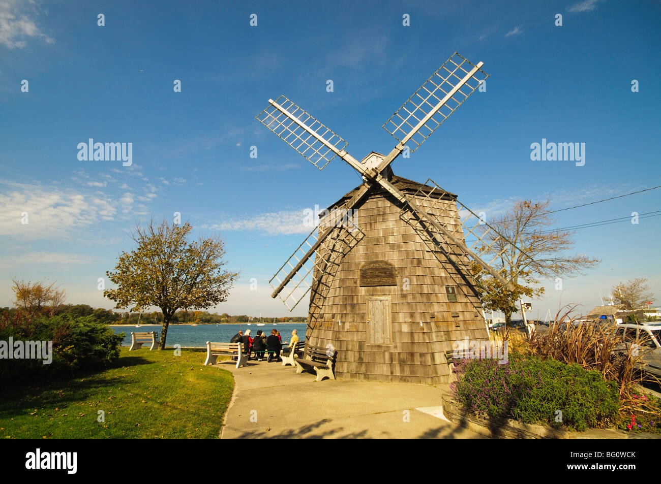 Model of Beebe windmill, Sag Harbor, The Hamptons, Long Island, New York State, United States of America, North America Stock Photo
