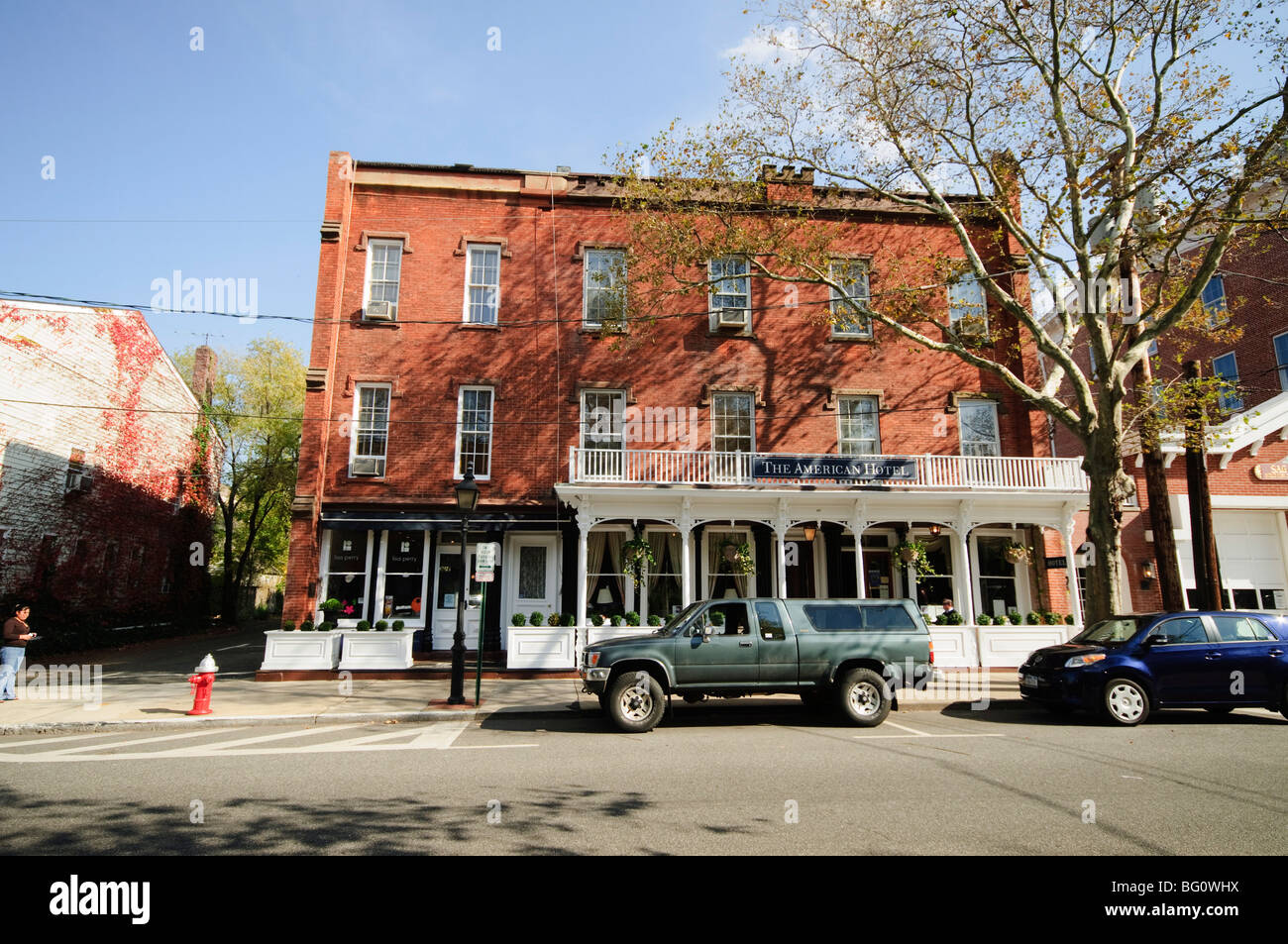 The famous American Hotel, Sag Harbor, The Hamptons, Long Island, New York State, United States of America, North America Stock Photo