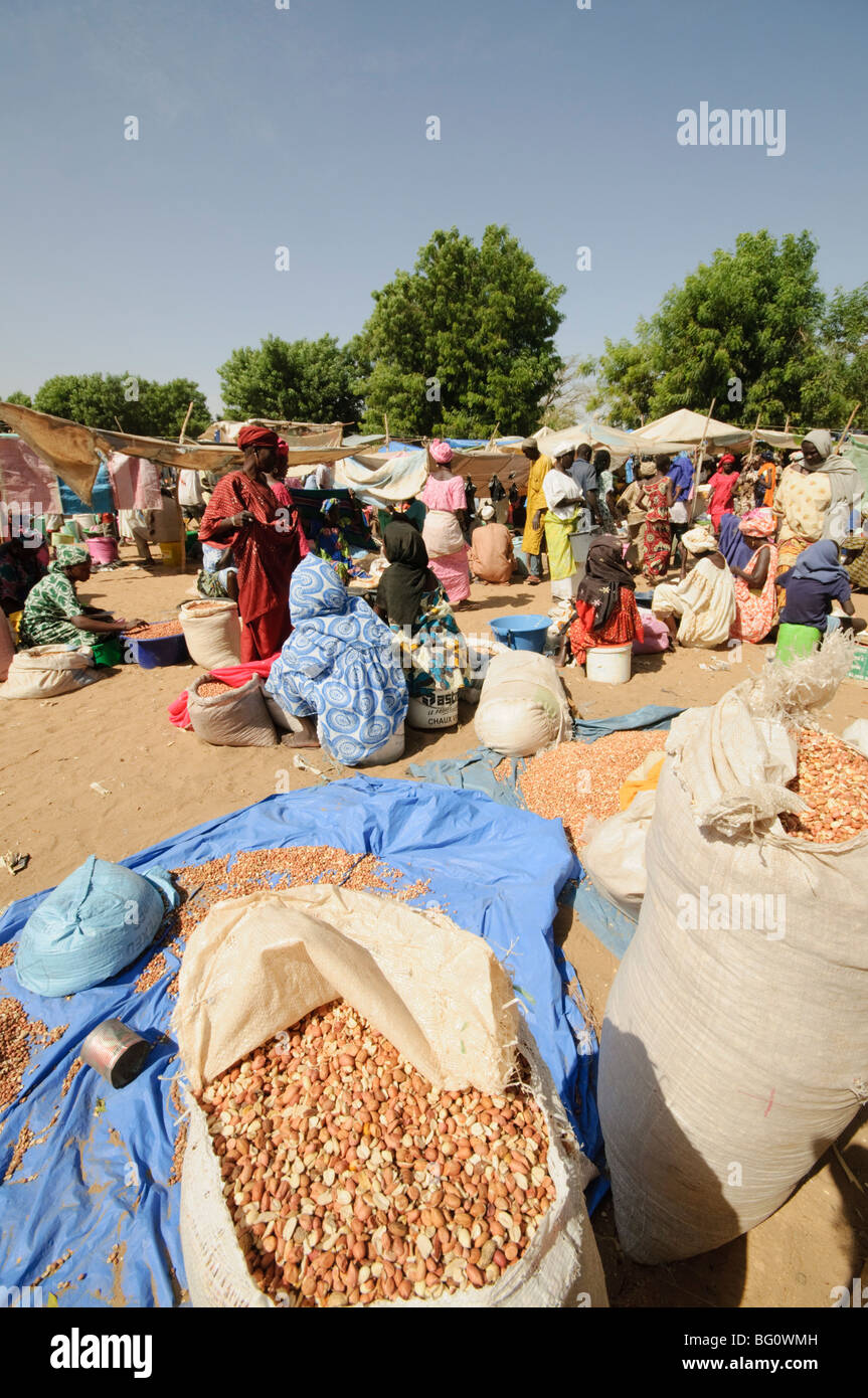 Market at Ngueniene, near Mbour, Senegal, West Africa, Africa Stock Photo