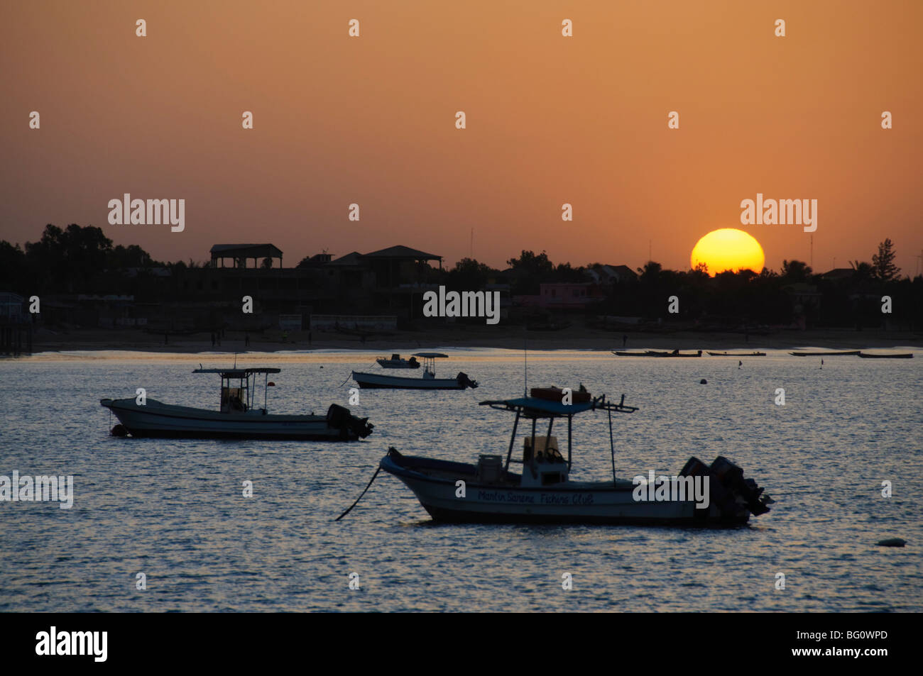 Sunrise at Saly, Senegal, West Africa, Africa Stock Photo