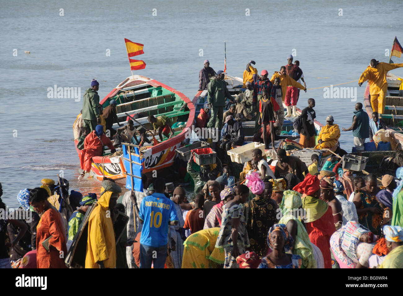 Mbour Fish Market, Mbour, Senegal, West Africa, Africa Stock Photo Alamy