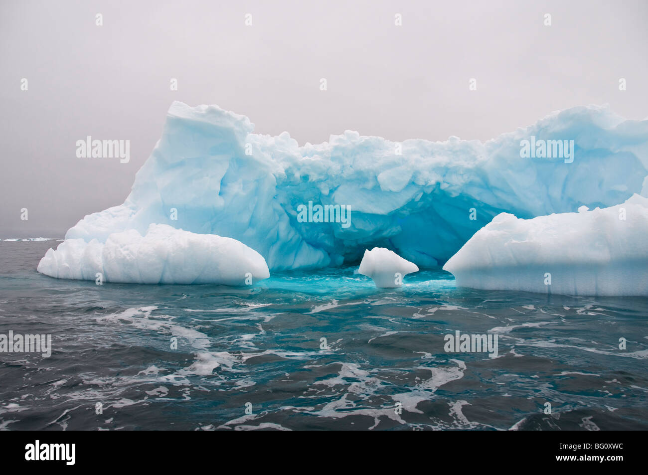 Iceberg, near Yalour Island, Antarctic Peninsula, Antarctica, Polar Regions Stock Photo