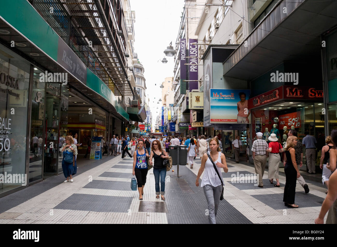 Florida a famous shopping street in Buenos Aires, Argentina, South America Stock Photo