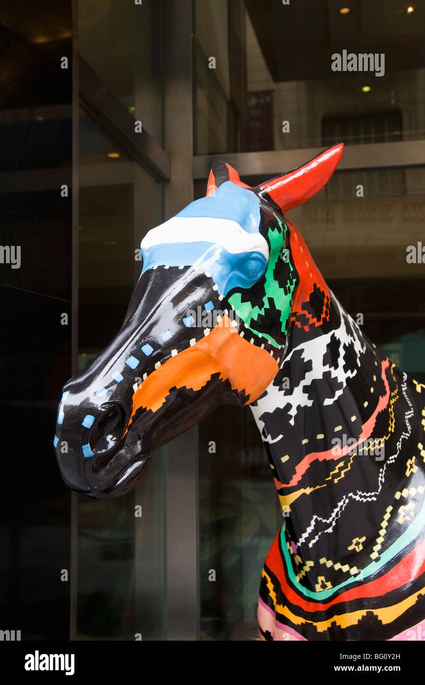 Painted decorative horse, Buenos Aires, Argentina, South America Stock Photo