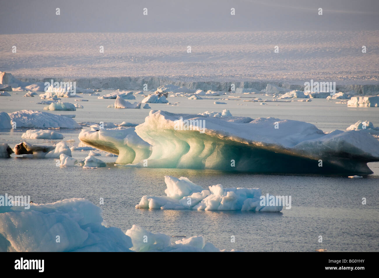 Ice in the Antarctic Sound, Antarctic Peninsula, Antarctica, Polar Regions Stock Photo