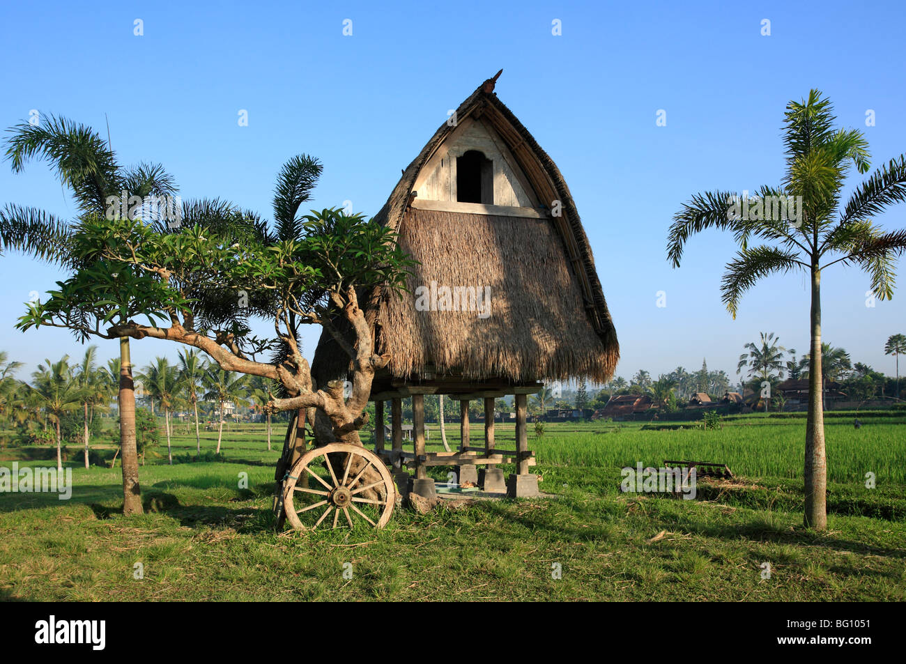 A Lumbung, a building for rice storage, Tegallalang Village, near Ubud, Bali  Stock Photo - Alamy
