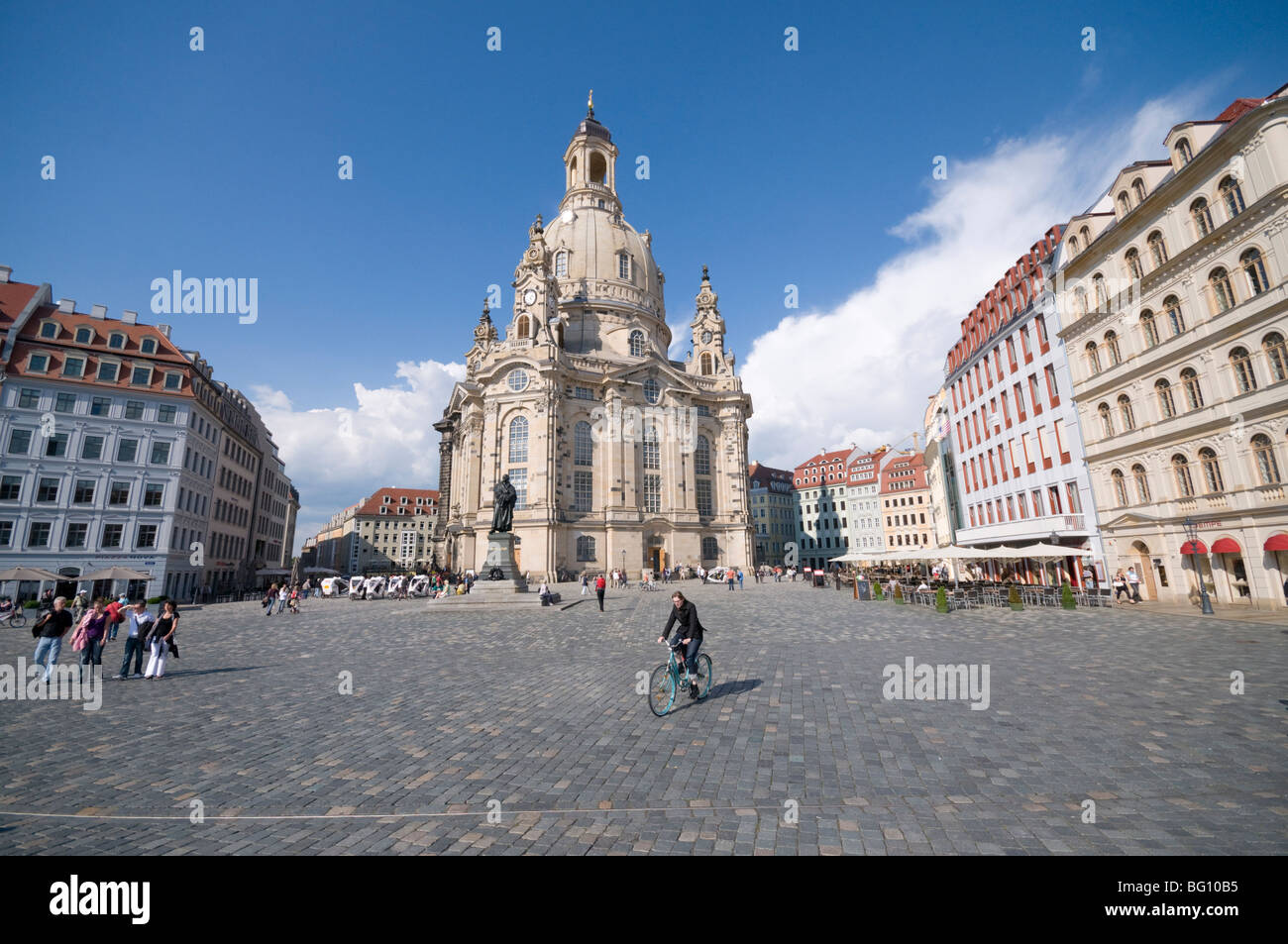 Frauenkirche (Church of Our Lady), Dresden, Saxony, Germany, Europe Stock Photo
