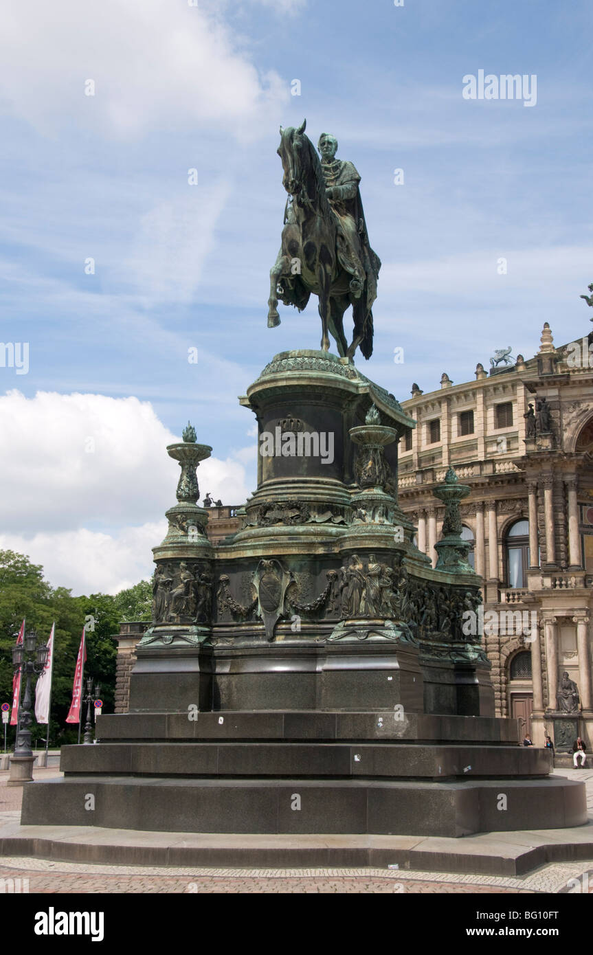 Statue of the Saxon King John, Dresden, Saxony, Germany, Europe Stock Photo