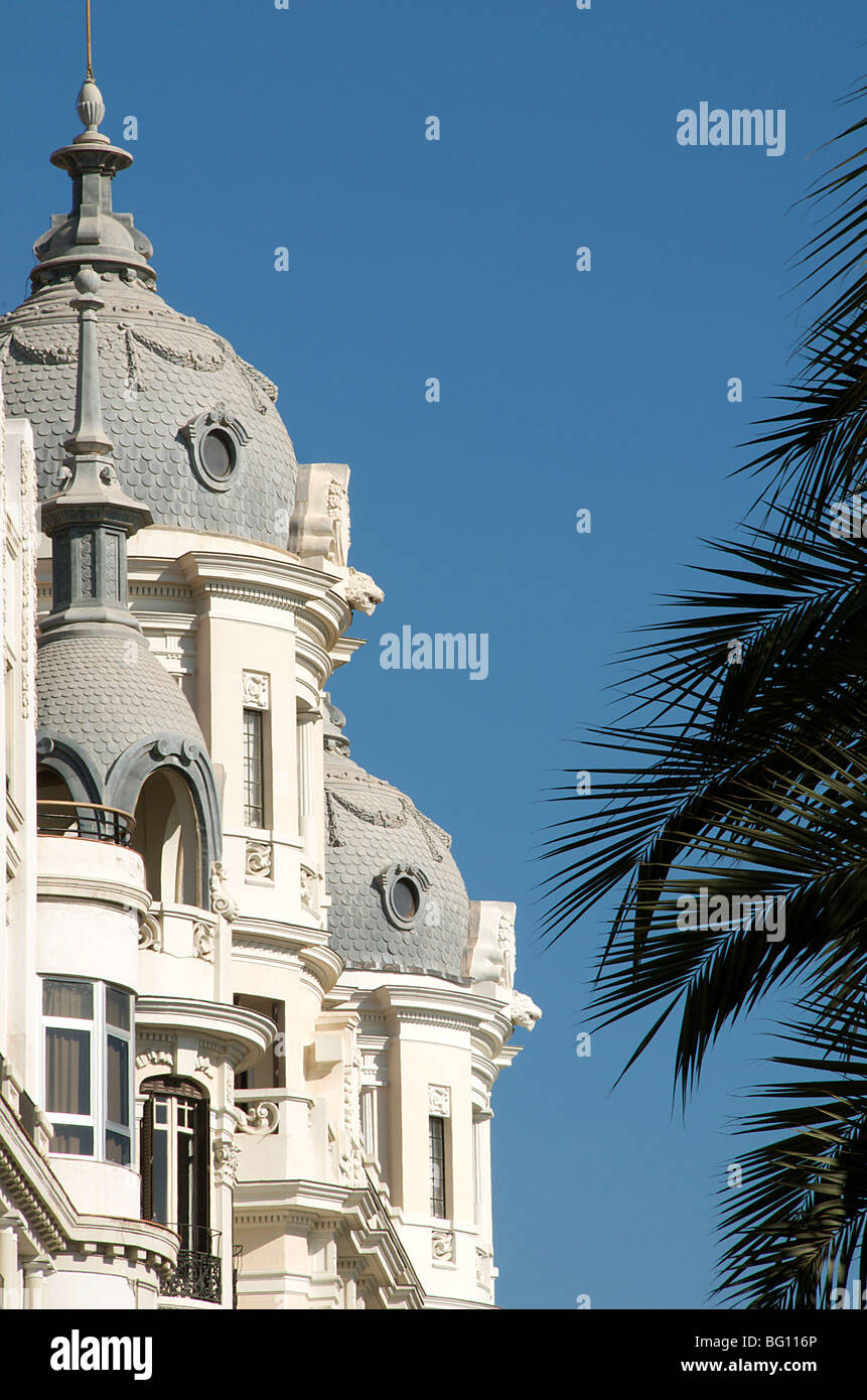 Cupolas and facades, Alicante, Valencia province, Spain, Europe Stock Photo
