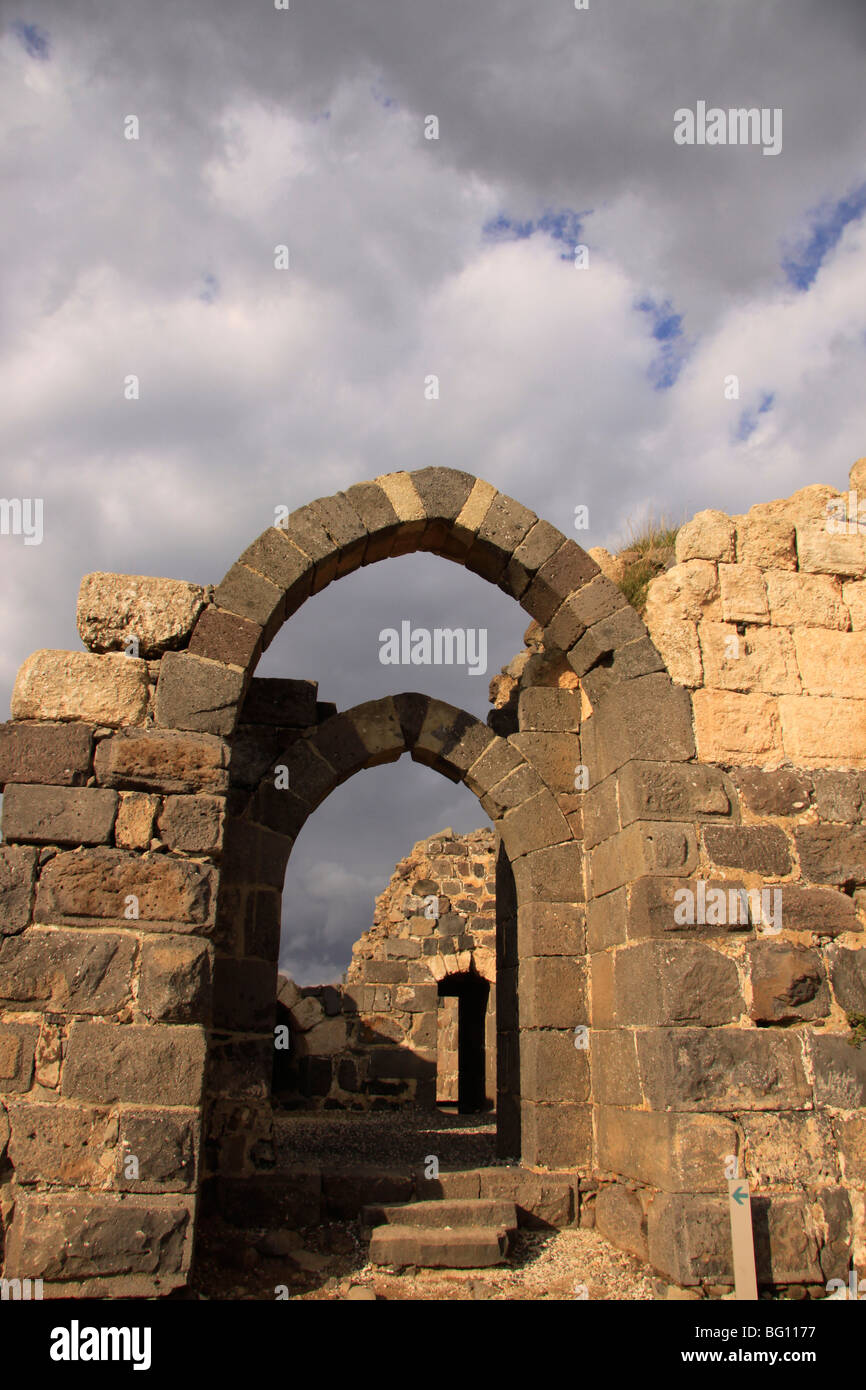 Israel, Lower Galilee, Crusader fortress Belvoir Stock Photo