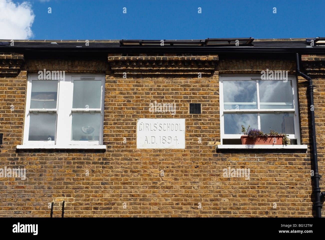 Old school building converted to housing Peckham South London UK Stock