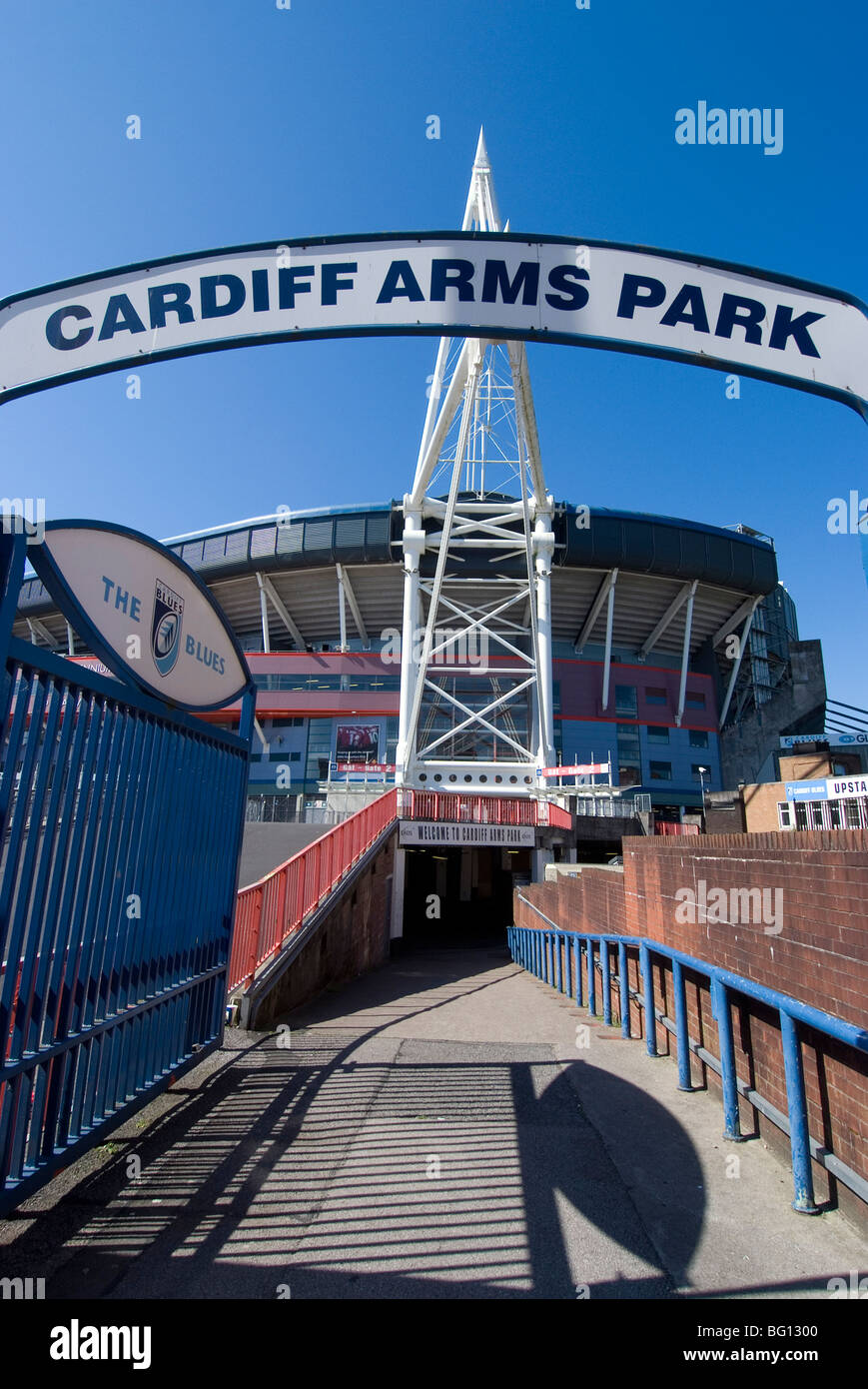 Cardiff Millennium Stadium at Cardiff Arms Park, Cardiff, Wales, United Kingdom, Europe Stock Photo
