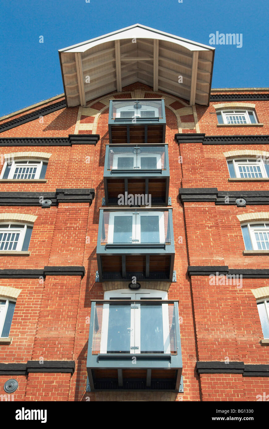 Restored millhouse building on the Ipswich Marina development. Suffolk