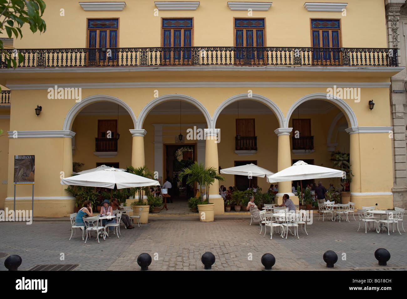 Hostal San Angel, Plaza Vieja, Old Havana, Cuba, West Indies, Central America Stock Photo