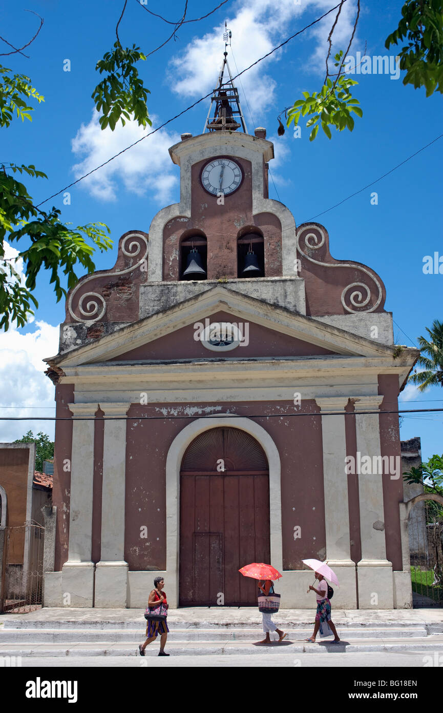 Small church, Fomento, Sancti Spiritus, Cuba, West Indies, Central America Stock Photo