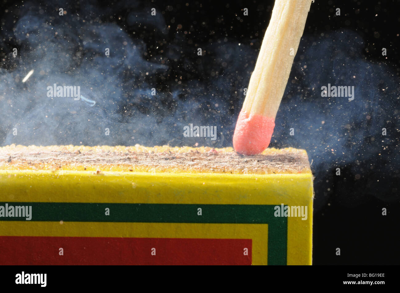 Striking a match Stock Photo Alamy