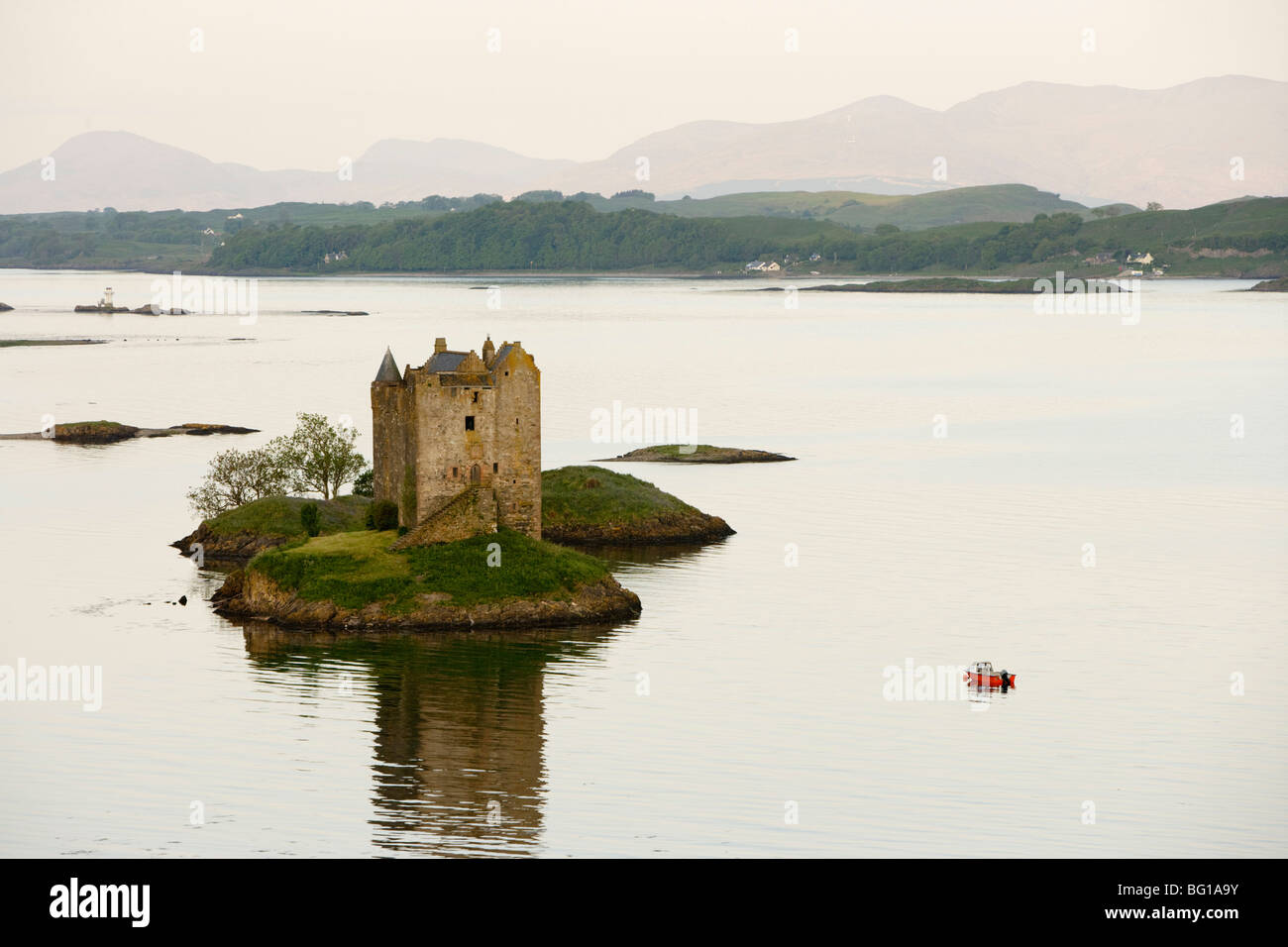Castle Stalker, Portnacroish, west coast, Scotland, United Kingdom, Europe Stock Photo