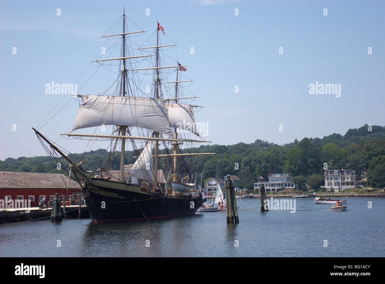 A full rigged sailing ship Stock Photo - Alamy