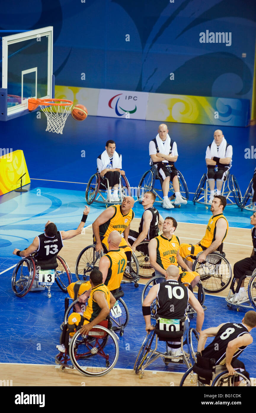 South Africa versus Germany wheelchair basketball match during the 2008