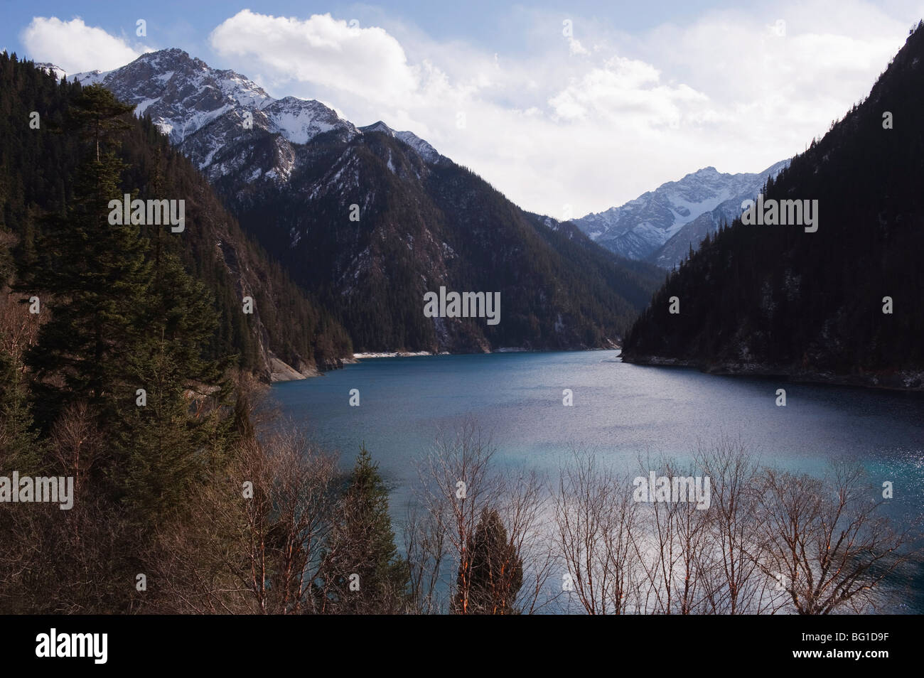 Mountain lake, Jiuzhaigou National Park UNESCO World Heritage Site, Sichuan Province, China, Asia Stock Photo