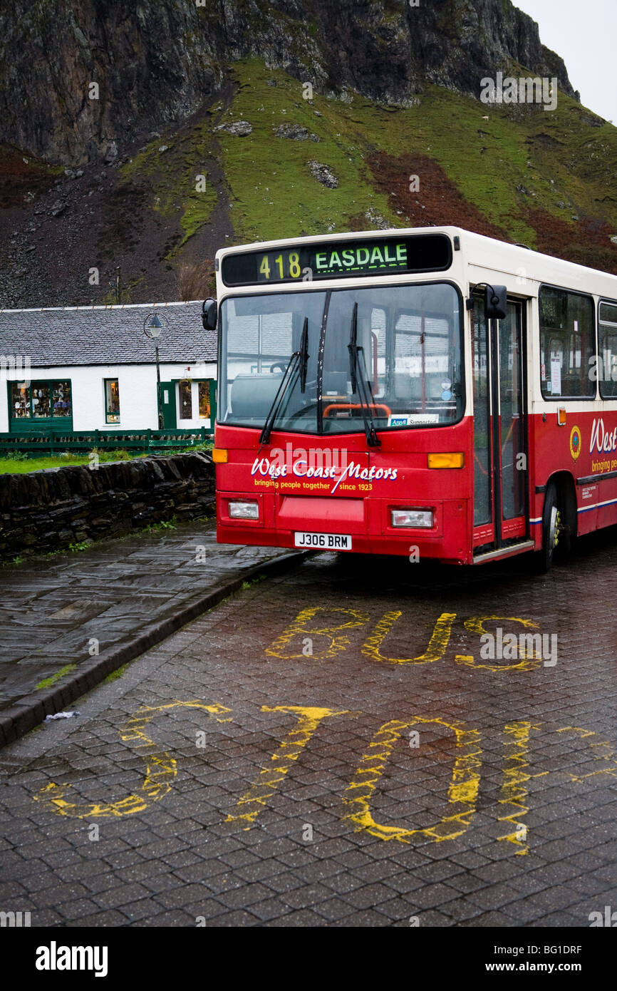 Public Transport parked at Easdale, Seil , Argyll & Bute, Scotland Stock Photo