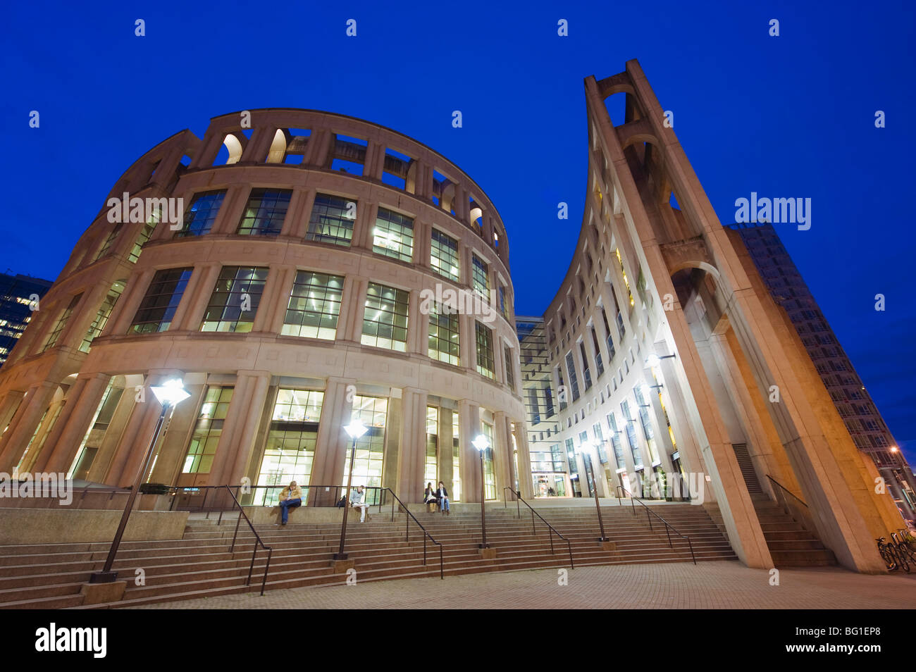 Vancouver Public Library, designed by Moshe Safdie, Vancouver, British Columbia, Canada, North America Stock Photo
