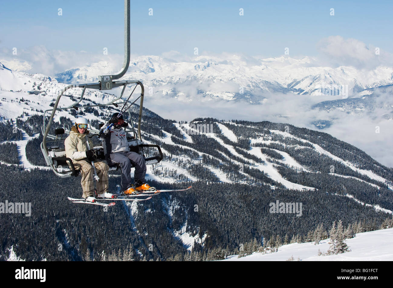 Chairlift With Skiers Whistler Mountain Resort Venue Of The 2010