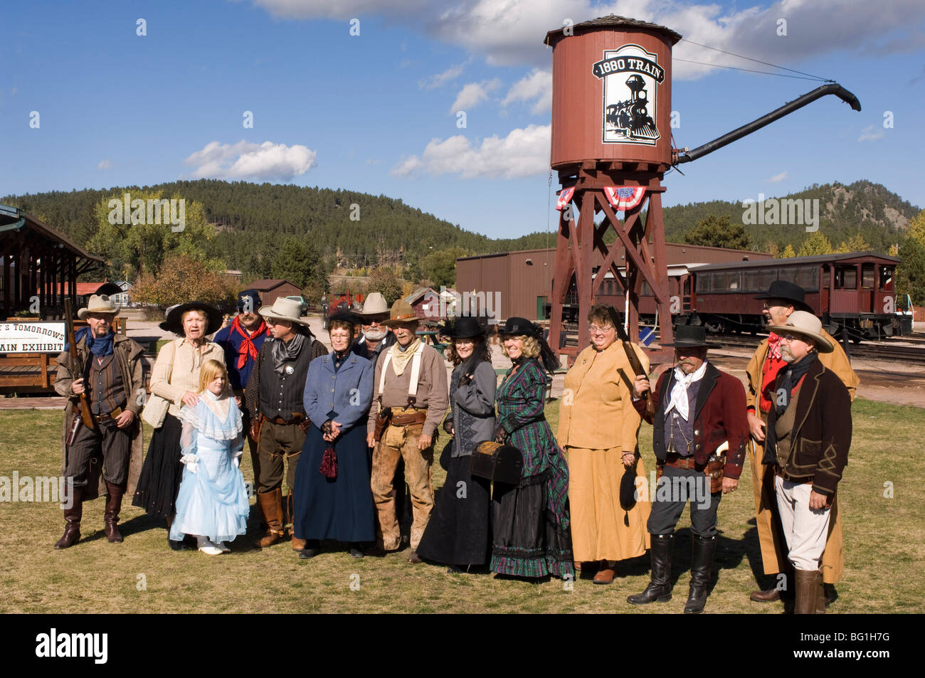 1880 Train station, Hill City, Black Hills, South Dakota, United States ...