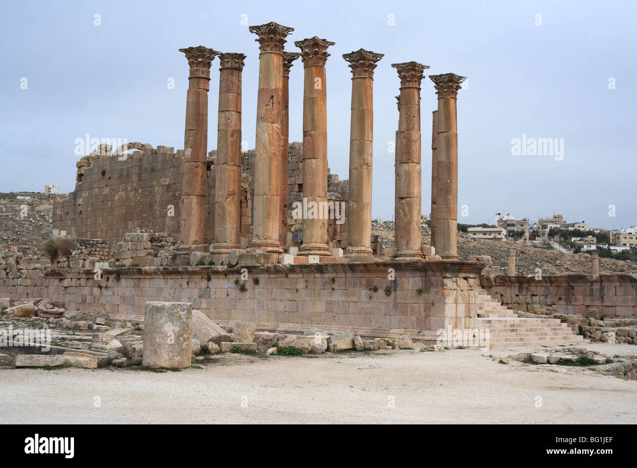 Artemis temple (2nd century AD), ancient city of Jerash (Gerasa ...