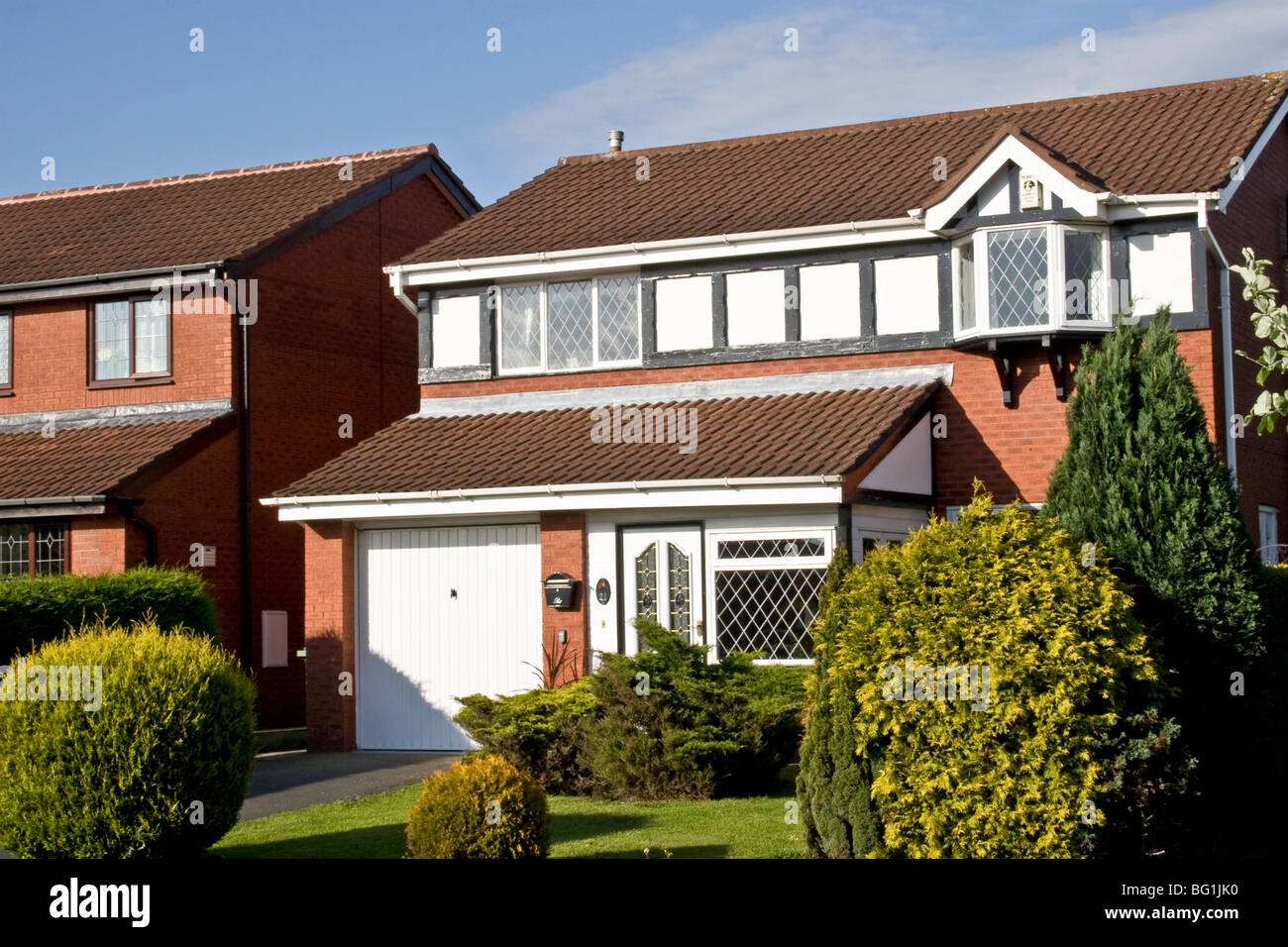 Detached houses, Unsworth, Bury, Greater Manchester, UK Stock Photo