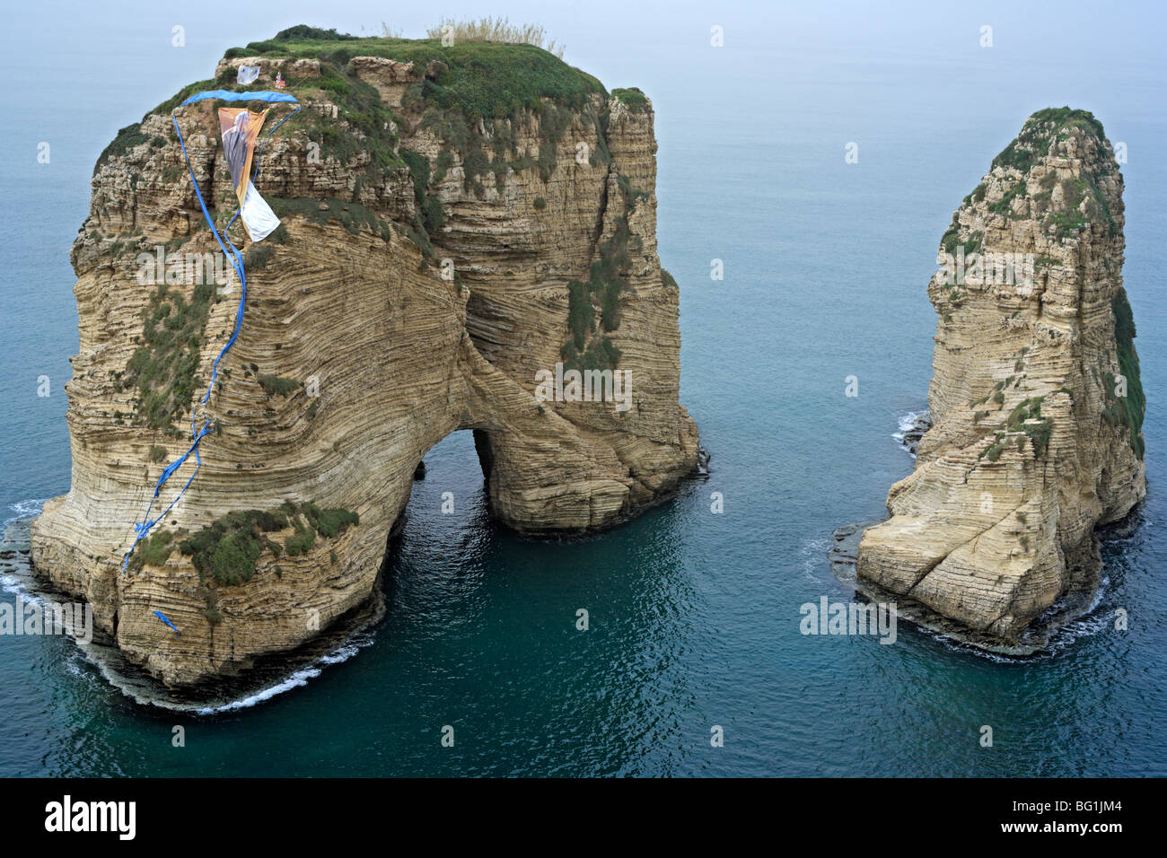 Pigeons rock (Raouche), Beirut, Lebanon Stock Photo - Alamy