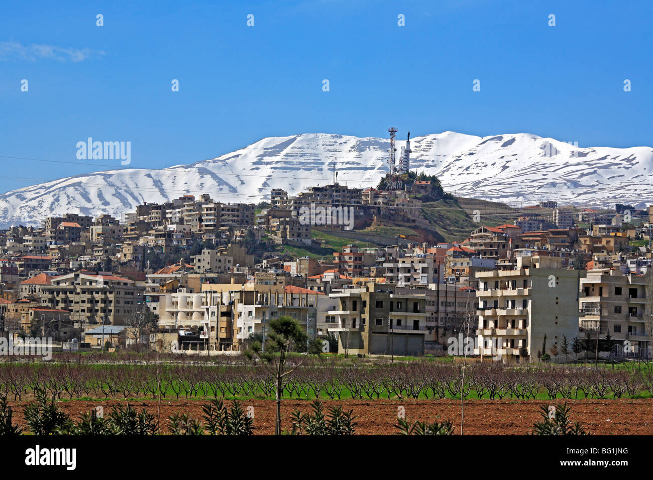 City in Bekaa valley, Lebanon Stock Photo Alamy
